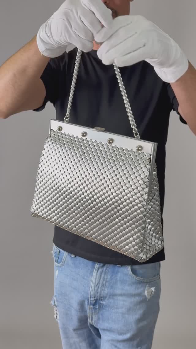 Винтажная сумка из алюминиевой кольчуги
