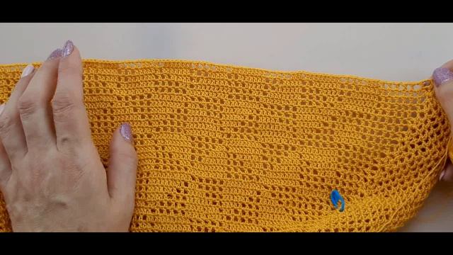 Летний топ (филейное вязание) часть 2