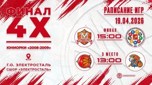 Финал 4х. Юниорки 2008-2009. Игра за 3 место и Финал.