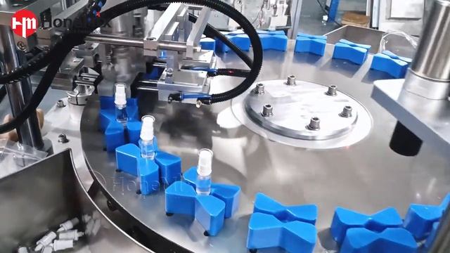 Автоматическая роторная линия розлива и укупорки | Косметика и жидкости