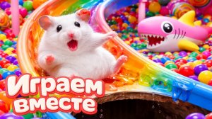 ХОМЯК ВЫБИРАЕТСЯ ИЗ СЕКРЕТНОЙ ХОМЯЧЕЙ ТЮРЬМЫ ! часть 2 🐹 Помогаем выбраться из лабиринта !