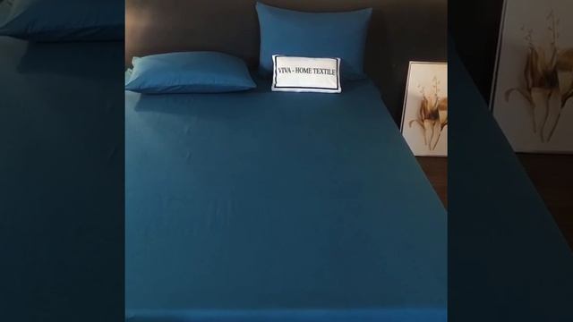 Комплект постельного белья Однотонный Сатин «Бирюзовый штиль»