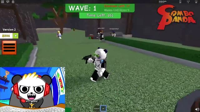 Roblox Zombie Attack Take Out KING SLIME Let's Play With Combo Panda
