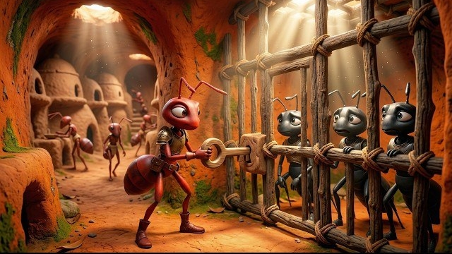 Красные против черных муравьев: Побег из крепости в пустыне