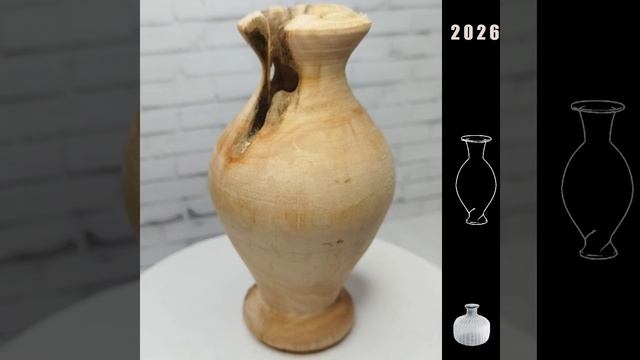 Амфора из ольхи в процессе..