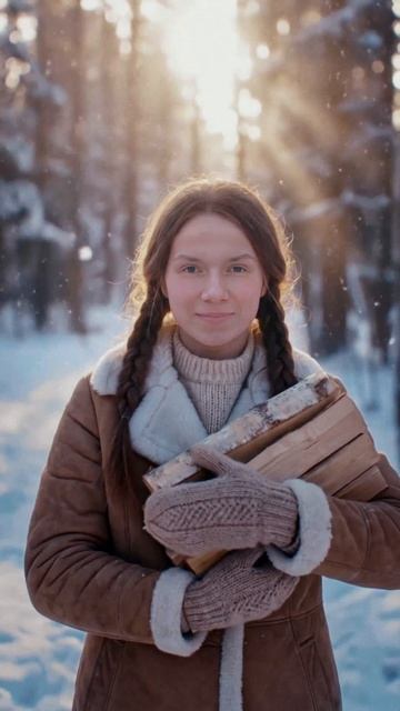 любка колит дрова