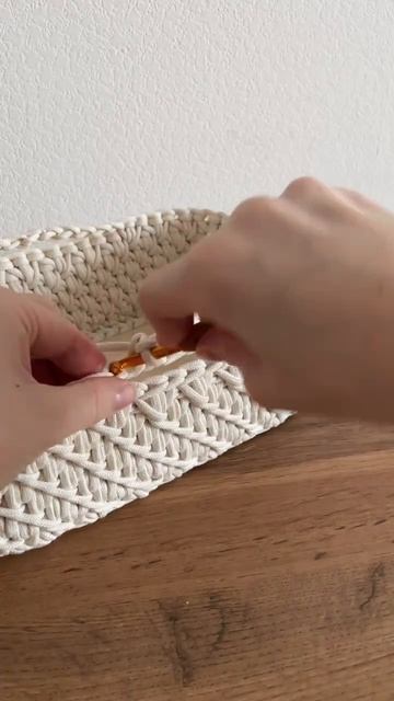 Ручки для корзины с диагональным узором