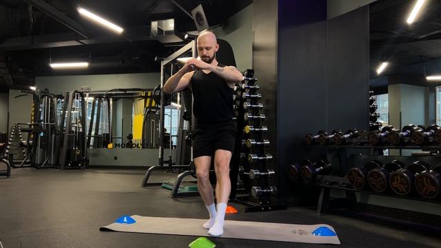 Дотягивание 4 стороны на 1 ноге