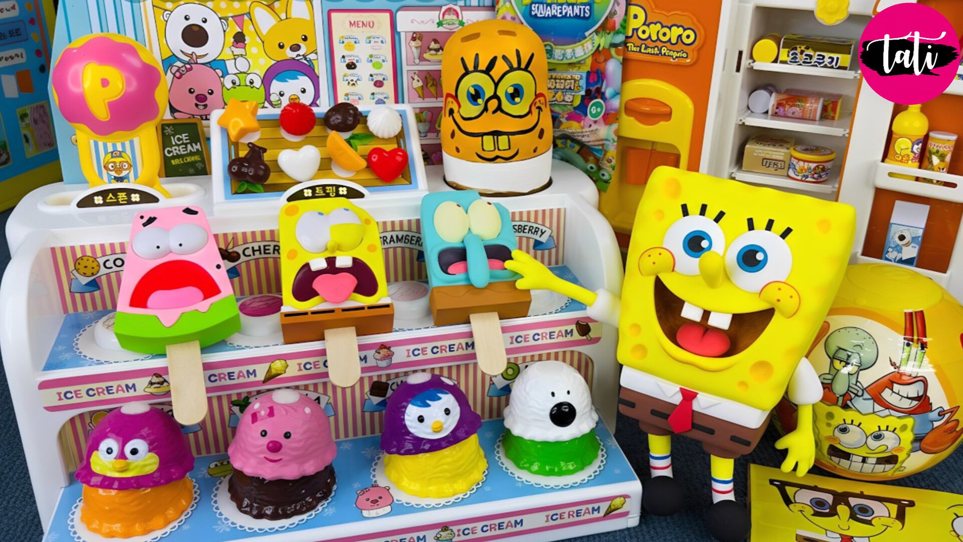 Играем в игрушки из мультика Спанч Боб. Мультфильм для детей. ASMR АСМР