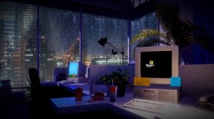 it's 2003 and you're alone at your desk as it rains... ⧸⧸ y2k miami night ambience-(1080p24)