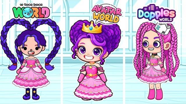  РОЗОВАЯ ЛИЛИ ЛАВБРЕЙДЗ В 3 ИГРАХ?!   АВАТАР ВОРЛД ТОКА БОКА И ДОППЛС  PAZU