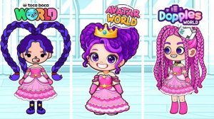 😱 РОЗОВАЯ ЛИЛИ ЛАВБРЕЙДЗ В 3 ИГРАХ?! 🌍 | АВАТАР ВОРЛД, ТОКА БОКА И ДОППЛС | PAZU