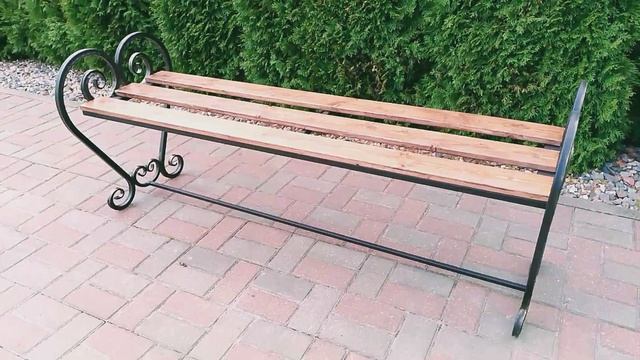 Садовая Лавочка без спинки холодная ковка - Madmetal.ru
