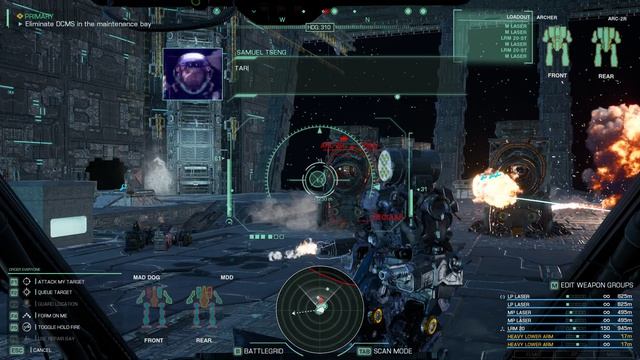 Отбивание контратаки DCMS на космическую станцию - DLC Ghost Bear, MechWarrior 5 - Clans