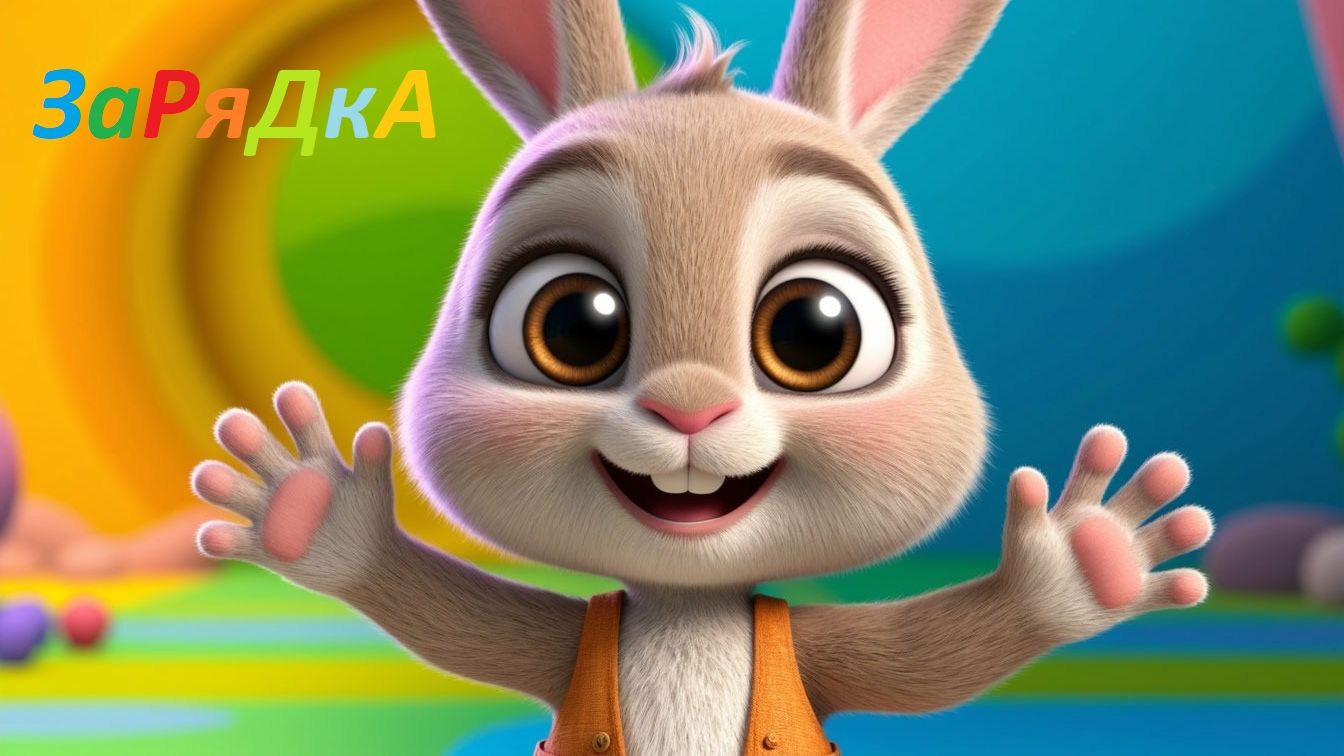  Зарядка для глаз с зайкой  Весёлая песенка для малышей