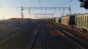 На тепловозе ДМ62 с видом на Хибины.