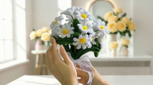 РОМАШКИ ИЗ СИНЕЛЬНОЙ ПРОВОЛОКИ