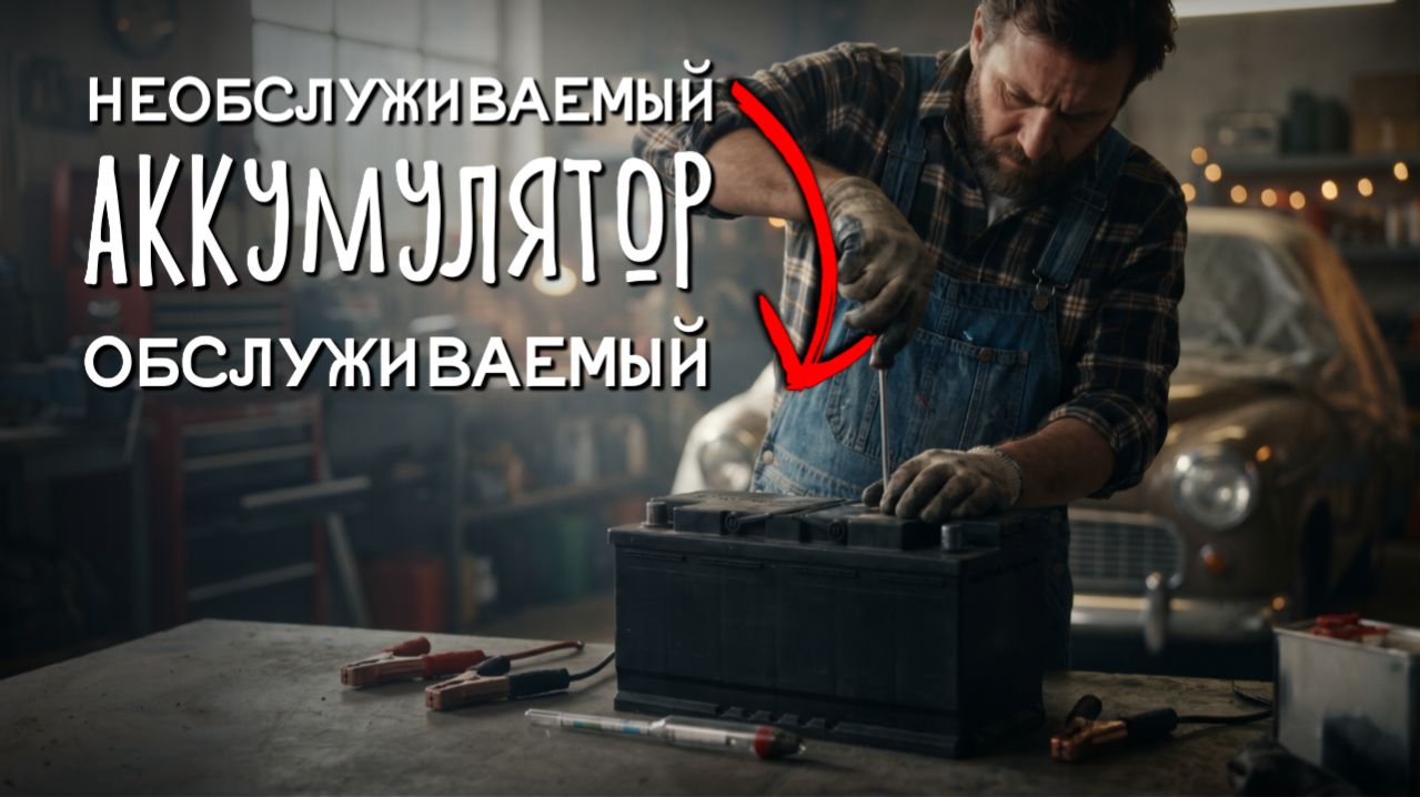 Необслуживаемый АКБ больше не проблема: вскрытие, замер, зарядка ✔️🛠️