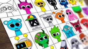 РИСУЕМ INCREDIBOX SPRUNKI: КОРРАПЦИЯ — СБОРНИК,  УЧИМСЯ РИСОВАТЬ СПРУНКИ УРОК ДЛЯ дЕТЕЙ