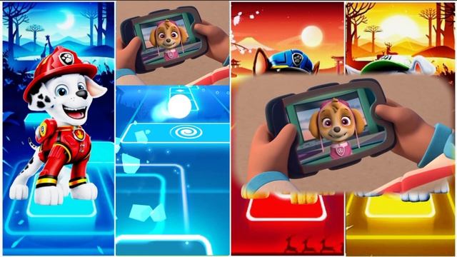 Щенячий Патруль в Тайлс Хоп: Маршал против Райдера, Чейза и Рокки