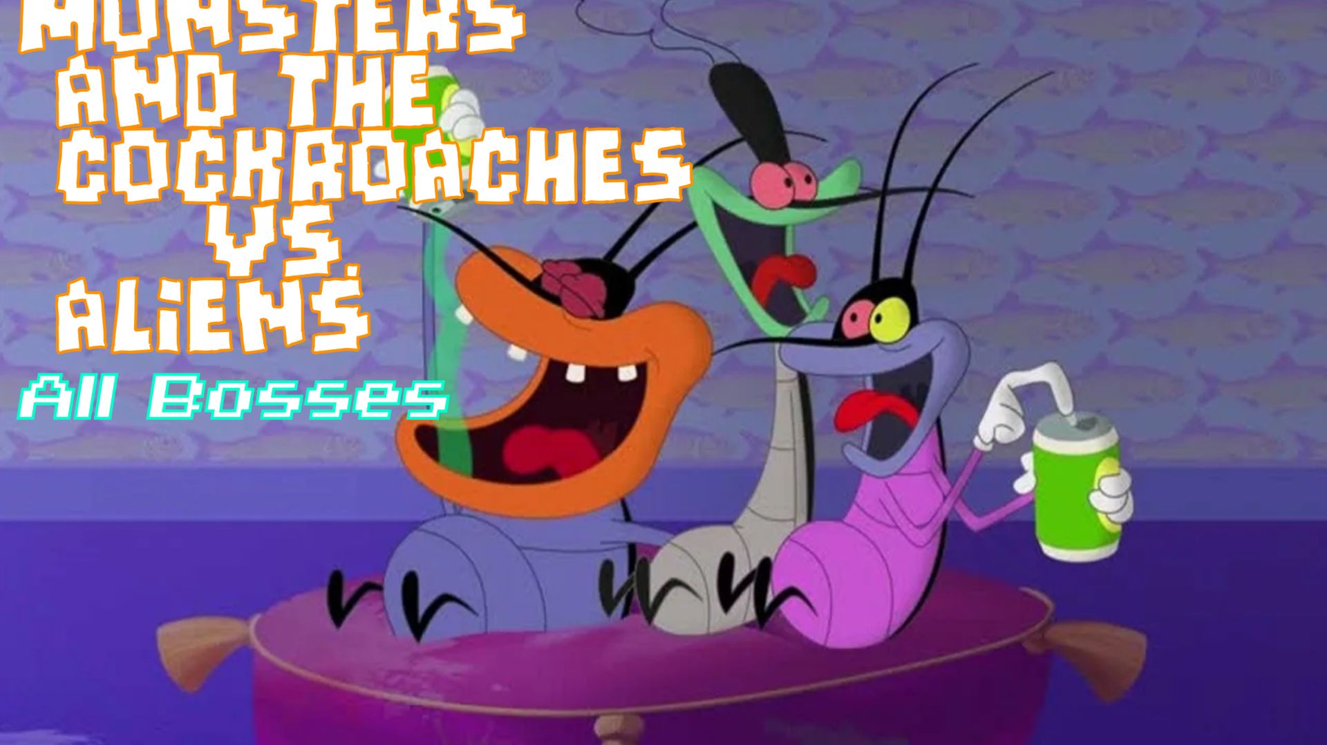 Monsters And The Cockroaches Vs. Aliens: The Video Game (All Bosses)