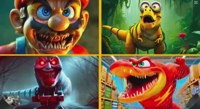 МУЛЬТИКИ ПРО МАШИНКИ и Динозавров: Дино Миньон против Маквин Крокодил и Марио Монстр 🦖🏎️🍄