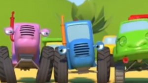 Как позвонили синему трактору и он отправился на трассу а после синий трактор работал в лесу