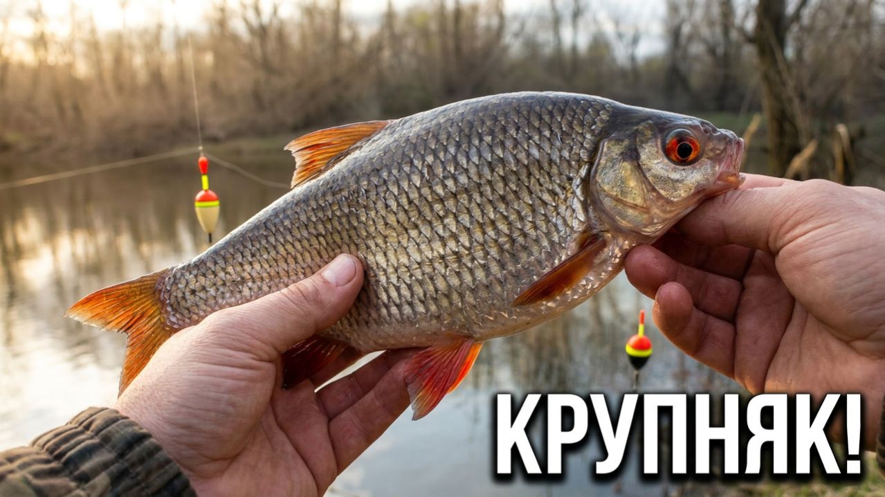 РЫБАЛКА НА ПОПЛАВОК В АПРЕЛЕ.РЫБАЛКА НА ПЛОТВУ.КРУПНЯК НА ПОПЛАВОК.