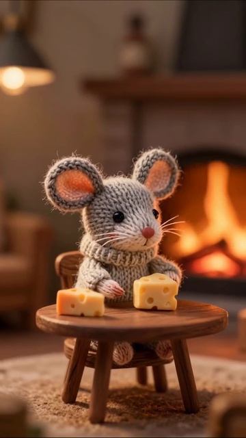 Мышка в уютном домике наслаждается сыром мишки уют творчество