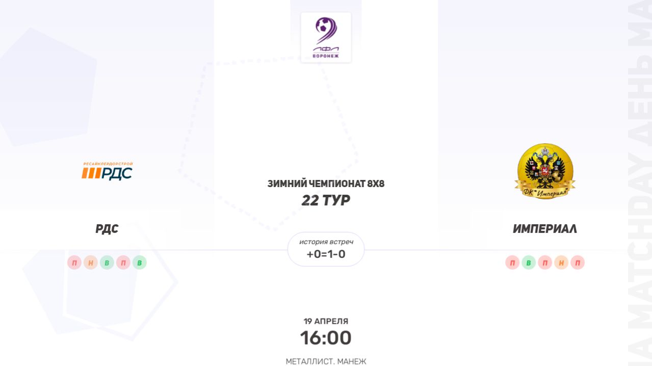 ОБЗОР МАТЧА РДС × Империал. Третья лига. Зимний чемпионат 8х8