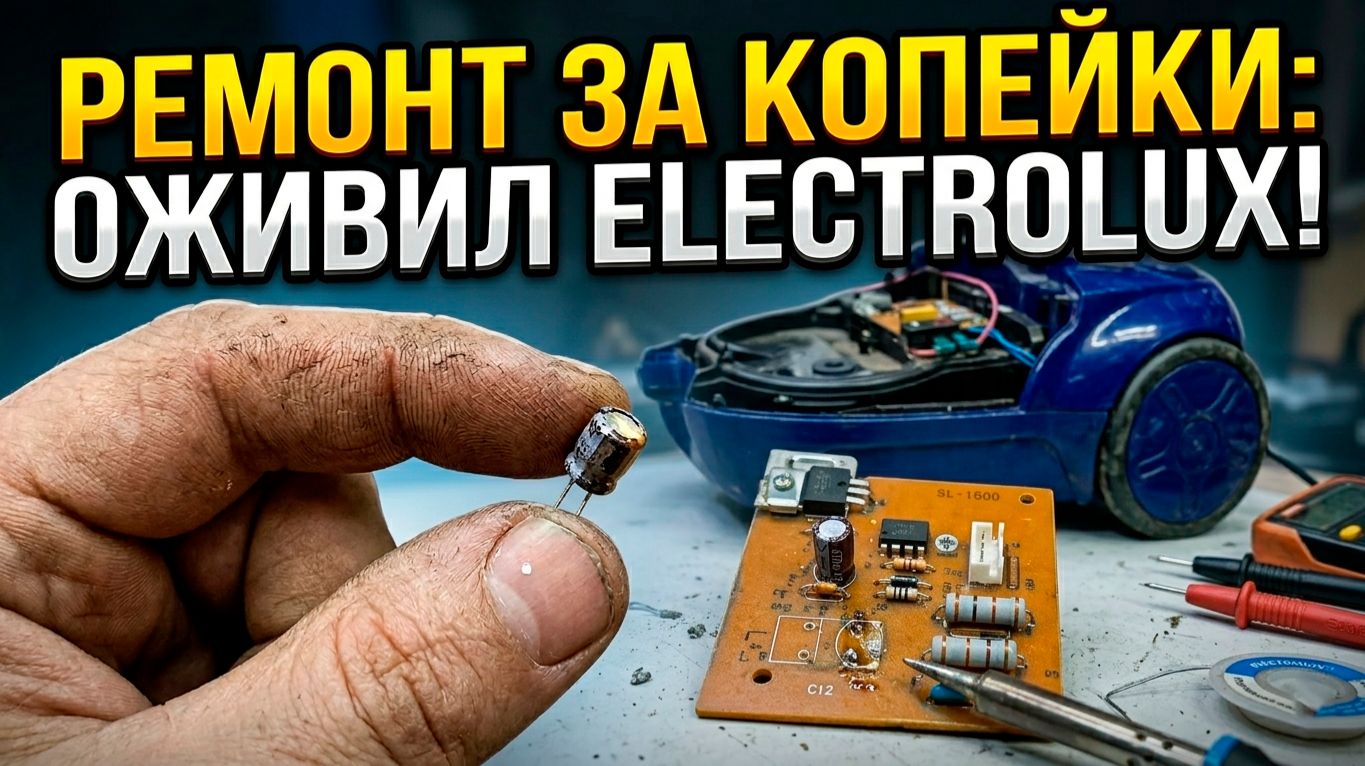 Пылесос включается и сразу глохнет? Копеечный ремонт Electrolux своими руками!
