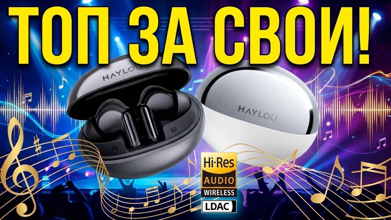 Haylou Flowbuds N55 - Bluetooth TWS наушники с LDAC,  шумоподавлением, прозрачностью и приложением