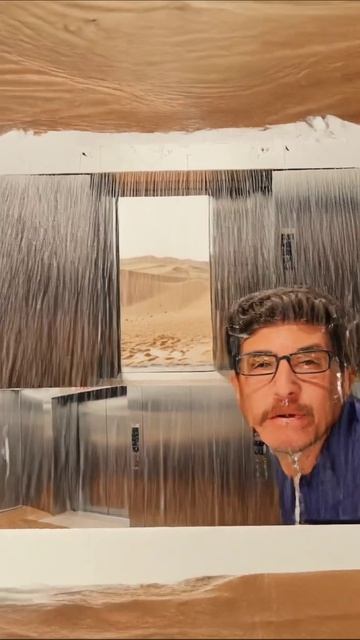 Лифт в пустыне: путешествие в неизвестность #пустыня #технологии #фантазия