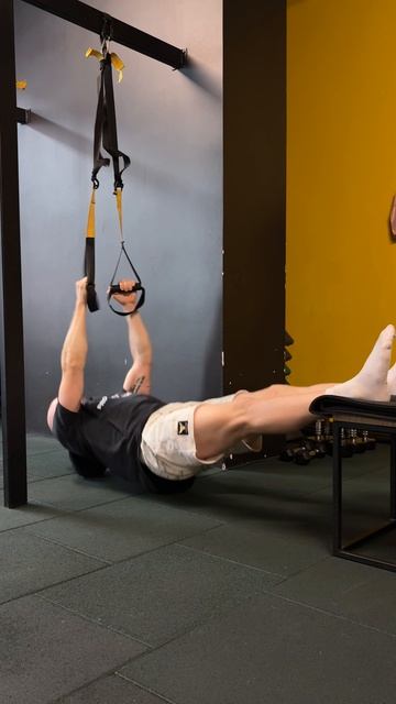 Горизонтальная тяга в TRX петлях