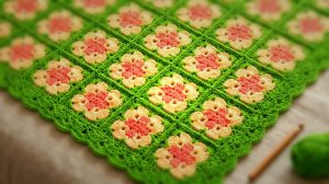 Самый красивый квадратный мотив крючком для пледа - Вязание крючком