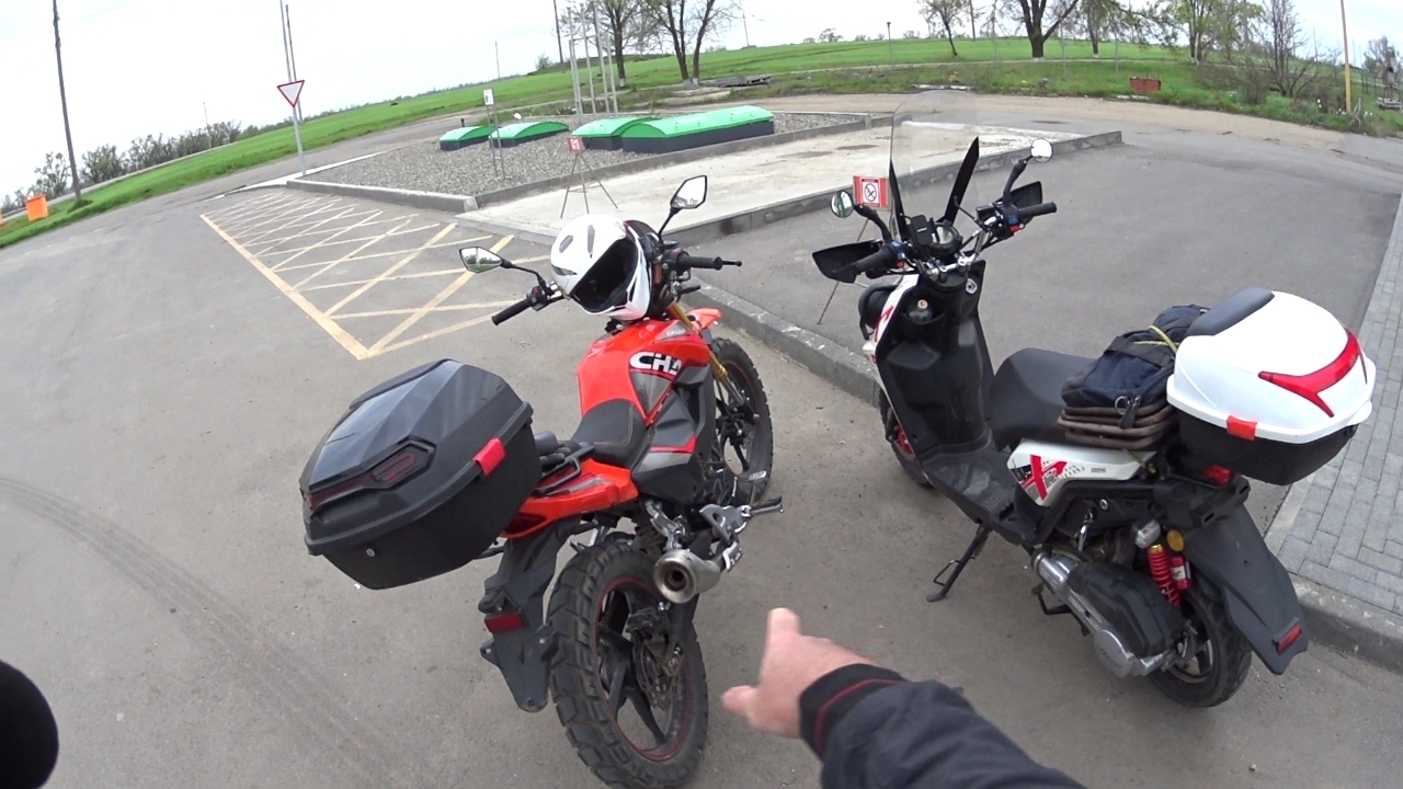 С Alpha Champ 150 на скутере Vmc рыбачим!