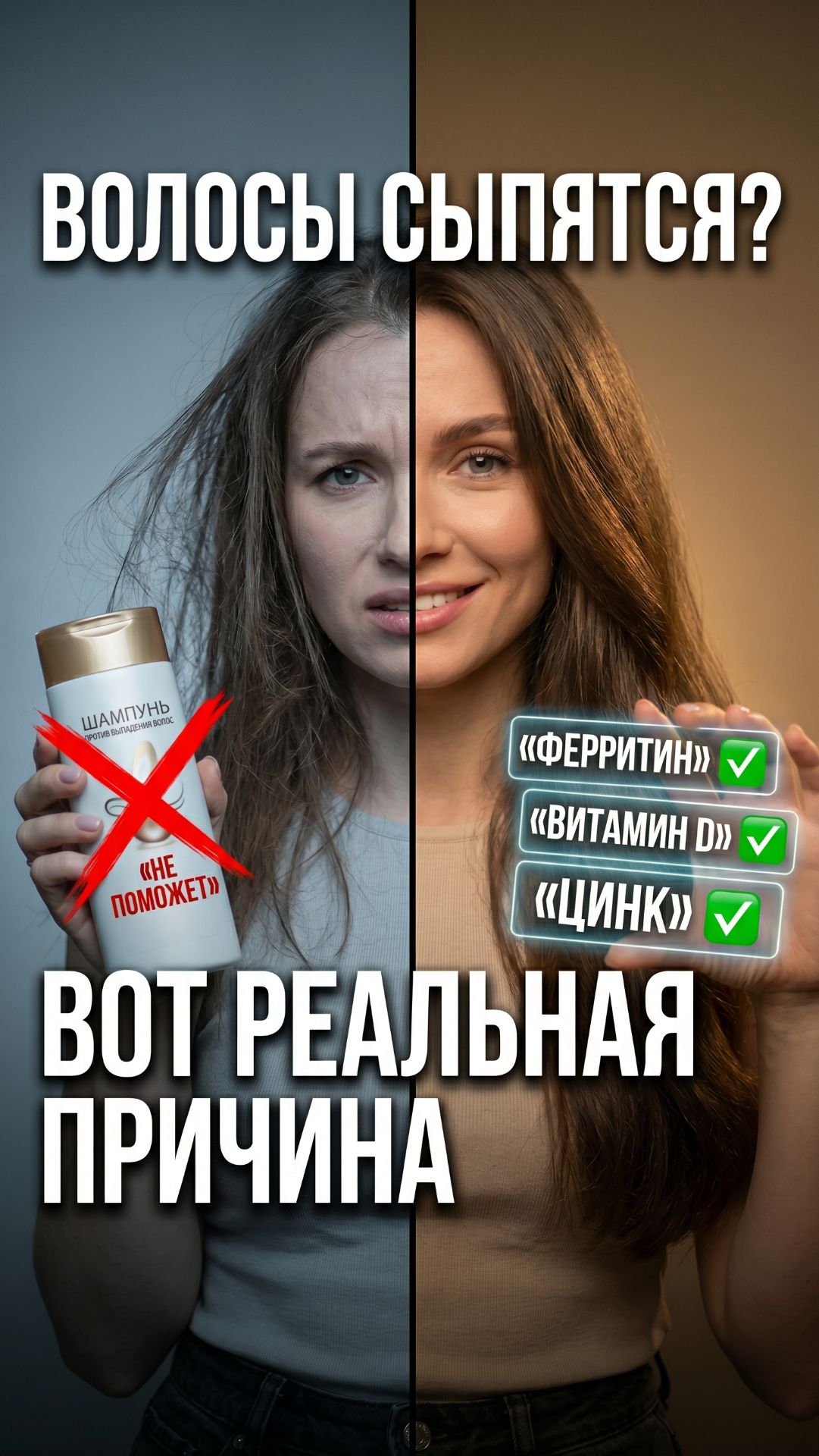 Волосы сыпятся — думаешь гормоны? 😮
