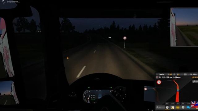 Eurotruck Simuliator  2 Зайчик дорогу переходит !