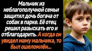Жизненные истории/Мальчик из неблагополучной семьи защитил дочь богача от собак в парке