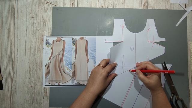 Моделирование. Платье. Выкройка № 2037а.