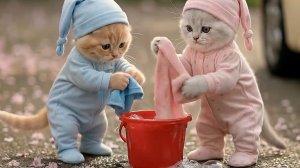 Мультики для детей. Котята малыши помогают маме. Детские мультики смотреть. Для малышей