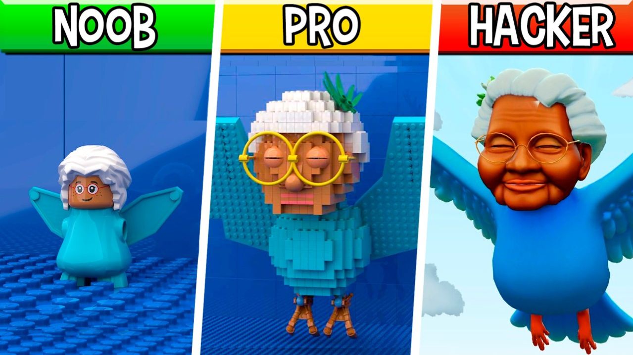 LEGO Бабка ГРЭННИ! Noob / Pro / HACKER (Укради Брейнрота)