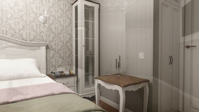 Маленькая спальня в классическом стиле