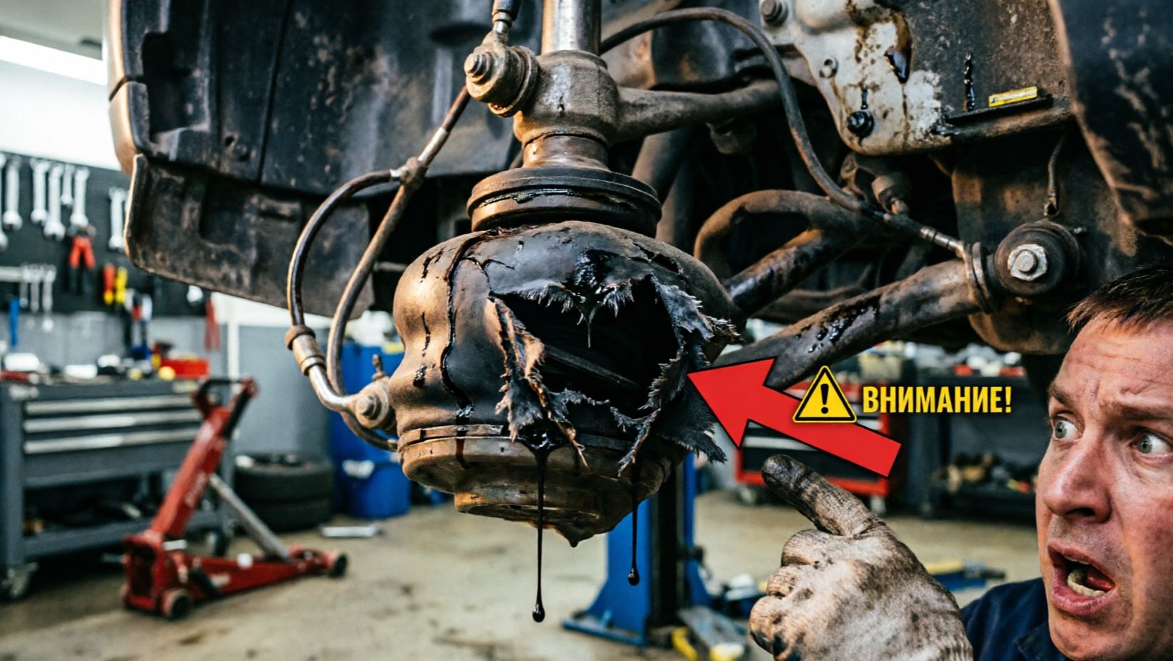 Появились шумы при повороте. Оказалось порвался пыльник