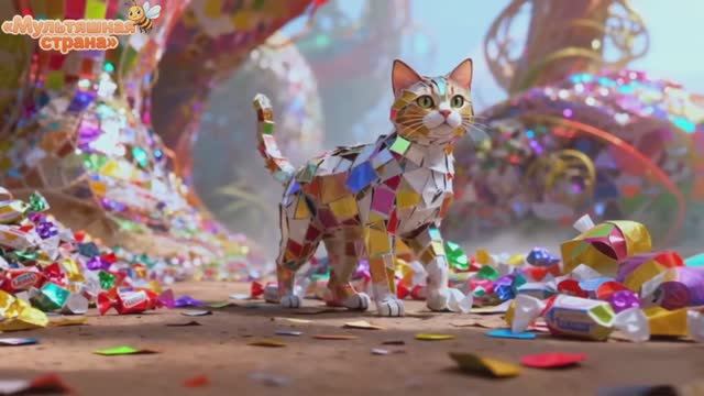 Конфетный Котик, Котик Манго или Котик медуза. Хочешь увидеть? Кото - ИИ - анимация.