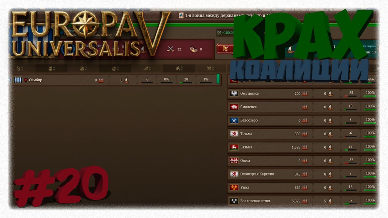 КРАХ КОАЛИЦИИ ⚔️ | Судебник, новые институты и финал войны в Europa Universalis 5 🚩