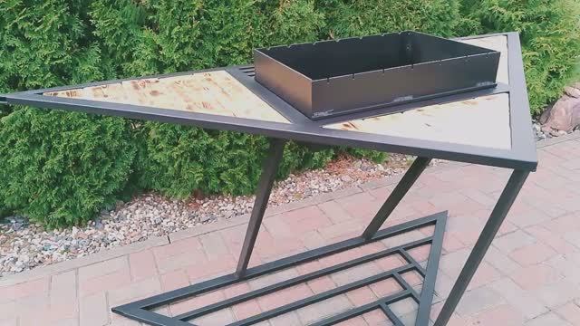 Мангал Треугольной формы Лофт - Madmetal.ru