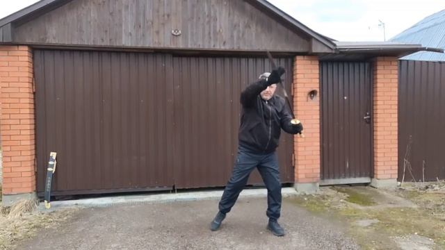 Разминка с мечом Дао в деревне