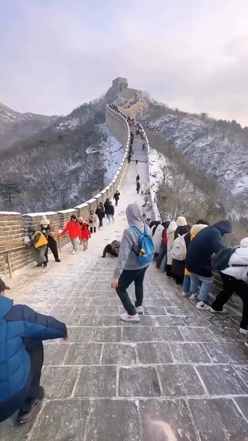Гололед на Великой Китайской Стене