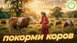 Кормление коров на Акшая Тритью, 19.04.2026г., Планета коров